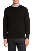 Men's Peter Millar Crown Soft Merino Wool & Silk Crewneck Sweater - Black