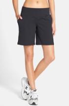 Women's New Balance 'premium Performance' Sport Bermuda Shorts, Size - Black