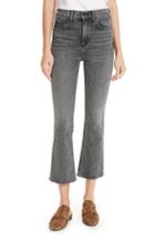 Women's Rag & Bone Hana Crop Kick Flare Jeans - Black
