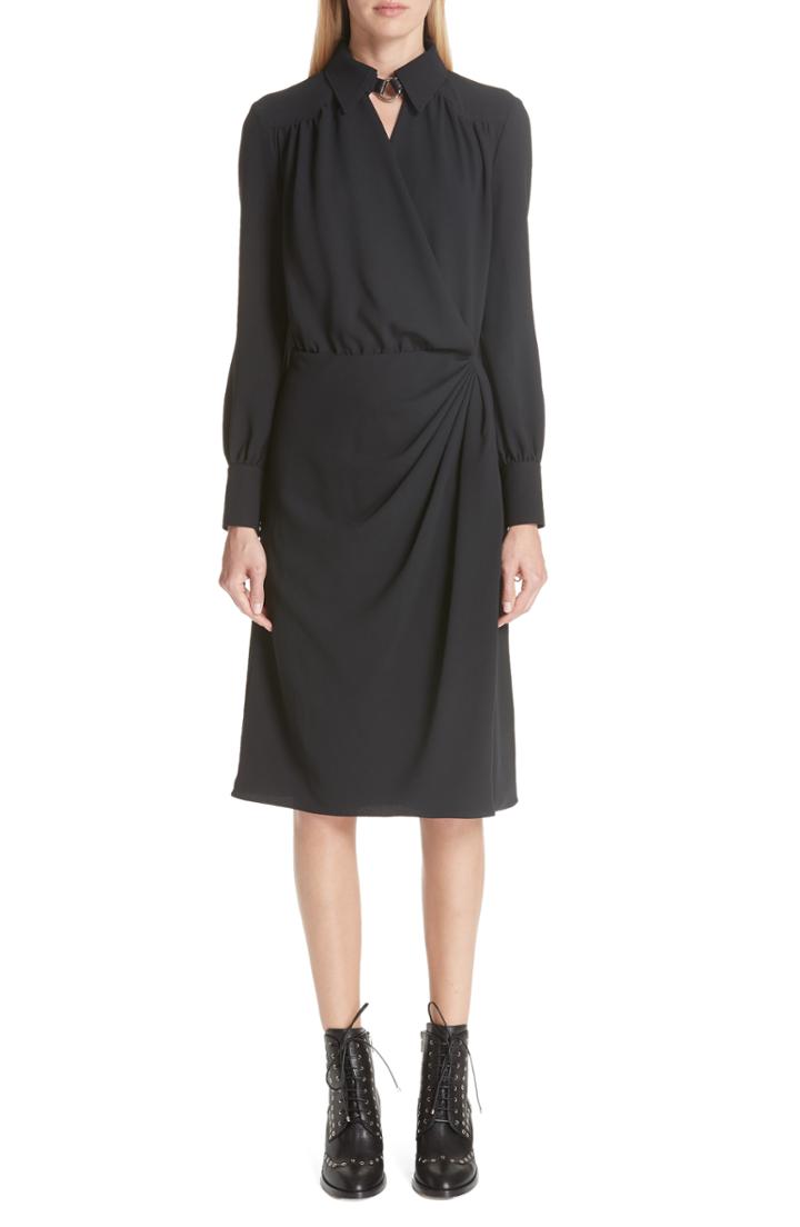Women's Altuzarra Kat Drape Front Dress Us / 36 Fr - Black