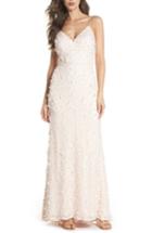 Women's Eliza J Floral Applique Lace Gown - Pink