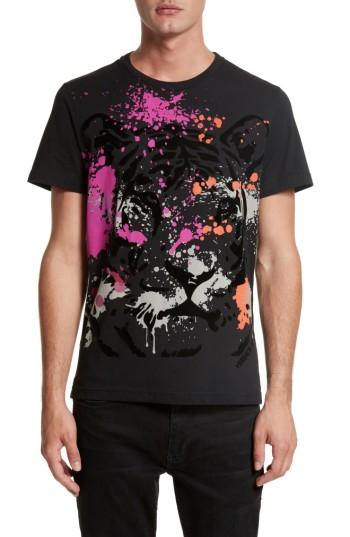 Men's Versace Jeans Print T-shirt, Size - Black