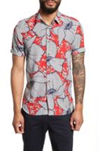 Men's Ted Baker London Sohot Trim Fit Floral Sport Shirt (s) - Red