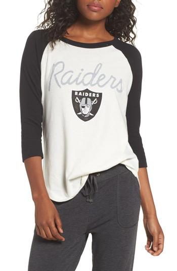 Women's Junk Food Nfl Oakland Raiders Raglan Tee