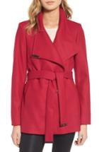 Women's Ted Baker London Wool Blend Short Wrap Coat - Pink