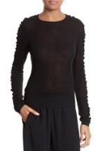 Women's Helmut Lang Shirred Silk Blend Pullover