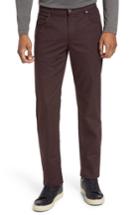 Men's Brax Five-pocket Stretch Cotton Trousers X 34 - Burgundy