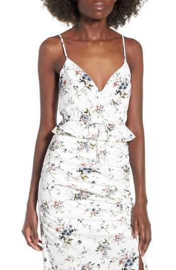 Women's 4si3nna Cinch Crop Top - Ivory