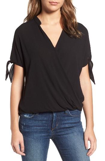 Women's Ella Moss Stella Tie Sleeve Blouse - Black