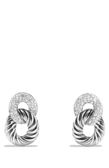 Women's David Yurman 'belmont Curb Link' Drop Earrings With Diamonds