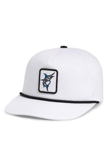 Men's American Needle Swordfish Snapback Baseball Cap - White