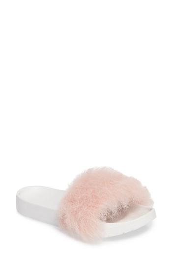 Women's Ugg Genuine Shearling Slide Sandal M - Black