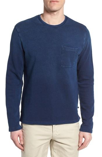 Men's Ag Byron Crewneck Cotton Pocket Sweatshirt - Blue