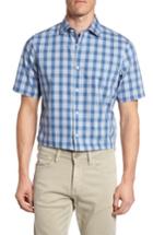 Men's Nordstrom Men's Shop Smartcare(tm) Regular Fit Check Sport Shirt, Size - Blue