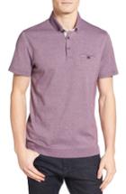 Men's Ted Baker London Frankiy Ribbed Hem Polo (xl) - Purple