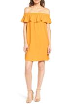 Women's Chelsea28 Off The Shoulder Crepe Dress, Size - Yellow