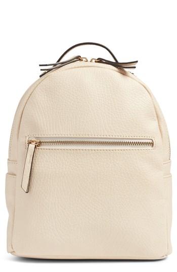 Mali + Lili Faux Leather Backpack - Ivory