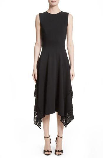 Women's Altuzarra Lace Hem Midi Dress Us / 34 Fr - Black