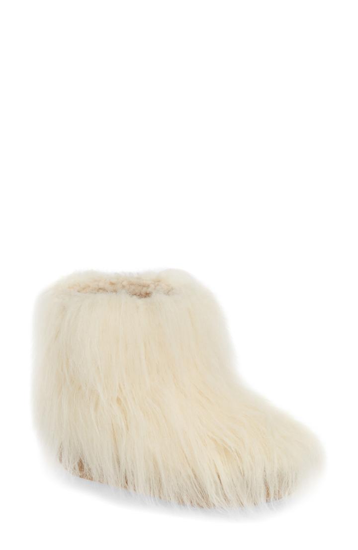 Women's Jeffrey Campbell Fluffy Faux Fur Bootie .5 M - White
