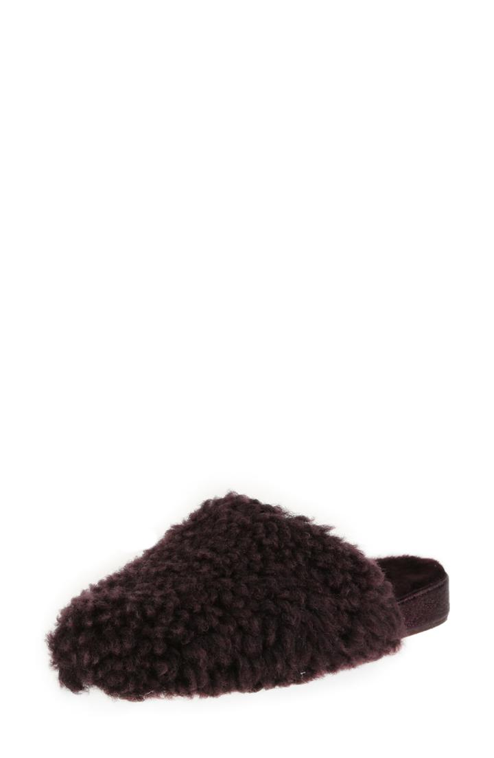 Women's Ross & Snow Julia Genuine Shearling Slipper .5 M - Purple