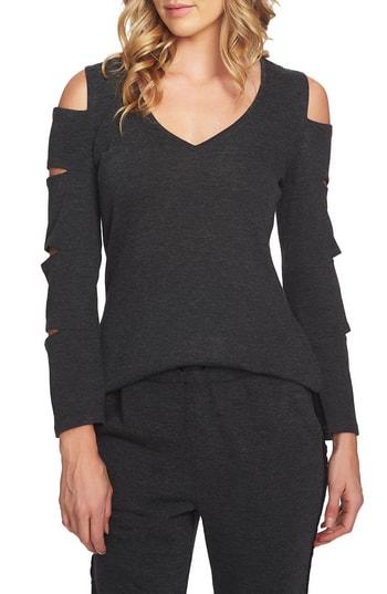 Women's 1.state Cold Shoulder Slash Sleeve Top, Size - Grey