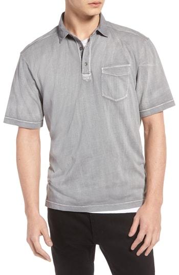 Men's Treasure & Bond Trim Fit Washed Polo - Grey