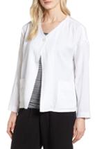 Women's Eileen Fisher Crop Organic Cotton Jacket, Size - White