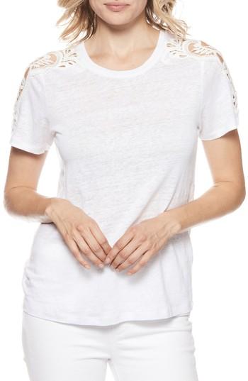 Women's Paige Cassandra Linen Tee - White