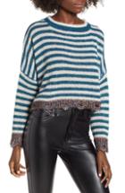 Women's Prima Tinsel Striped Sweater - Blue
