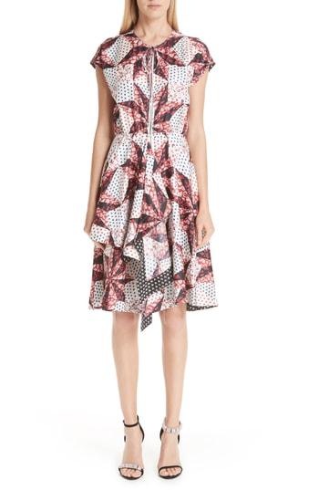 Women's Calvin Klein 205w39nyc Patchwork Print Silk Dress Us / 36 It - White