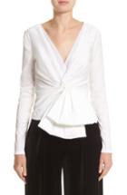 Women's Talbot Runhof V-neck Blouse With Bow Detail