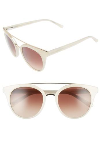 Women's Ted Baker London 51mm Gradient Lens Round Retro Sunglasses - Beige