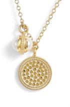Women's Anna Beck Double Pearl Disc Pendant Necklace