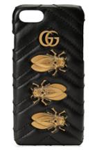 Gucci Gg Marmont 2.0 Matelasse Leather Iphone 7 Case - Black
