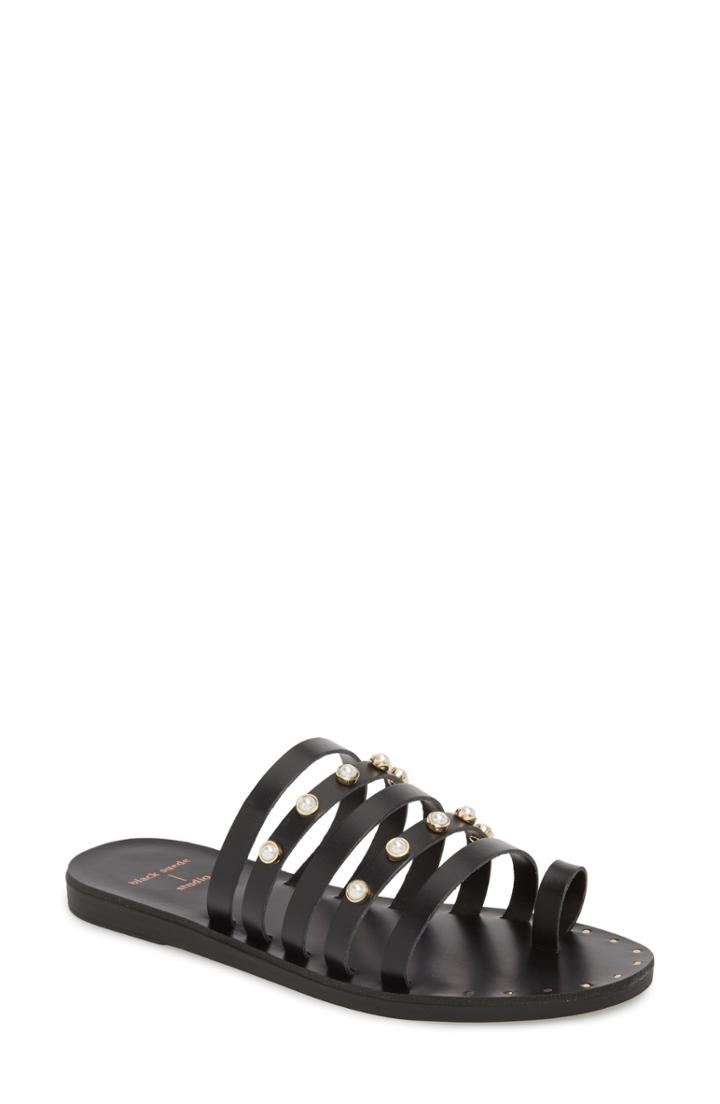 Women's Black Suede Studio Julie Strappy Sandal