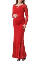 Women's Kimi And Kai Bella Maternity Maxi Dress - Red