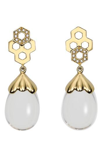 Women's Temple St Clair Beehive Amulet Diamond Pave Earrings