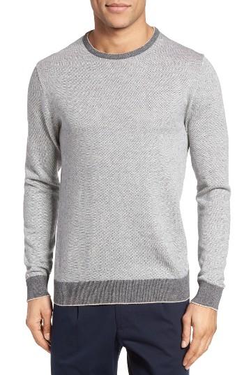 Men's Eleventy Tipped Pique Sweater