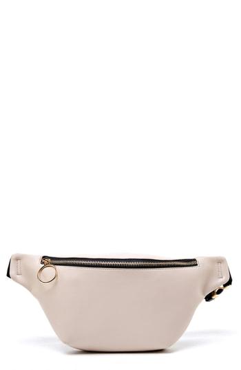 Like Dreams Faux Leather Belt Bag - Beige