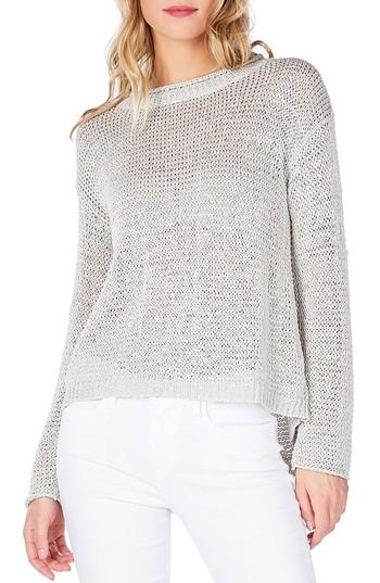 Women's Michael Stars Keyhole Back Sweater - Grey