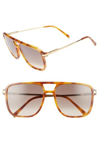 Women's Celine 58mm Gradient Navigator Sunglasses - Havana/ Gold/ Brown