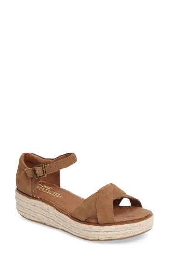 Women's Toms Harper Platform Sandal .5 M - Brown