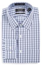 Men's Nordstrom Men's Shop Smartcare(tm) Trim Fit Check Dress Shirt .5 - 32/33 - Blue