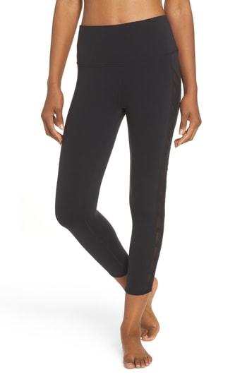 Women's Alo Chevron High Waist Capri Leggings - Black
