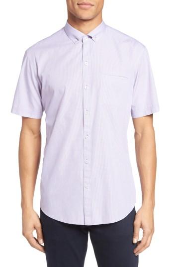 Men's Zachary Prell Friswold Slim Fit Plaid Sport Shirt - Purple