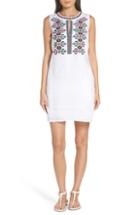 Women's Tory Burch Embroidered Linen Dress - White
