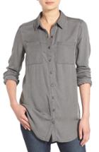 Women's Bp. Woven Twill Tunic, Size - Grey