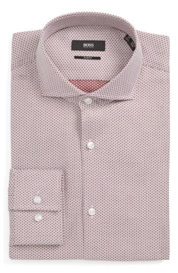 Men's Boss Jason Slim Fit Dress Shirt .5 - Burgundy