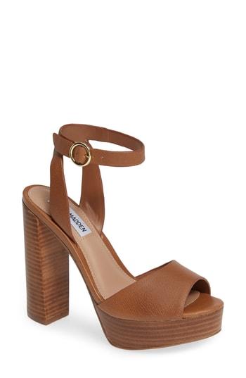 Women's Steve Madden Madeline Platform Sandal M - Brown