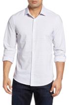 Men's Mizzen+main Kennedy Windowpane Sport Shirt, Size - White